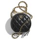 Black Lambskin SMALL ROUND BAG 17.5 × 16 × 6.5 cm AS3759 B09863 94305 