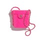 Neon Pink Patent Calfskin SMALL VANITY CASE 14.5 × 13 × 8 cm AS3708 B09908 NL297 