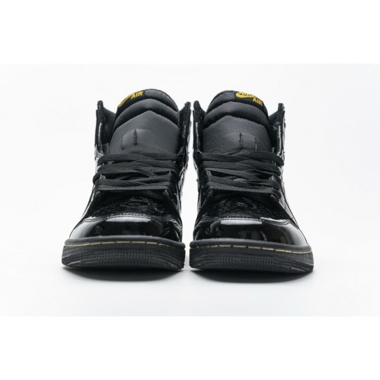 Air Jordan 1 Black Gold Patent Leather 555088-032