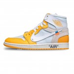 OFF-WHITE X miss state adidas uniforms for women shoes 2018 RETRO HIGH OG 'CANARY YELLOW' AQ0818-149