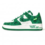 Louis Vuitton x Air Force 1 Trainer Sneaker Green LK0226