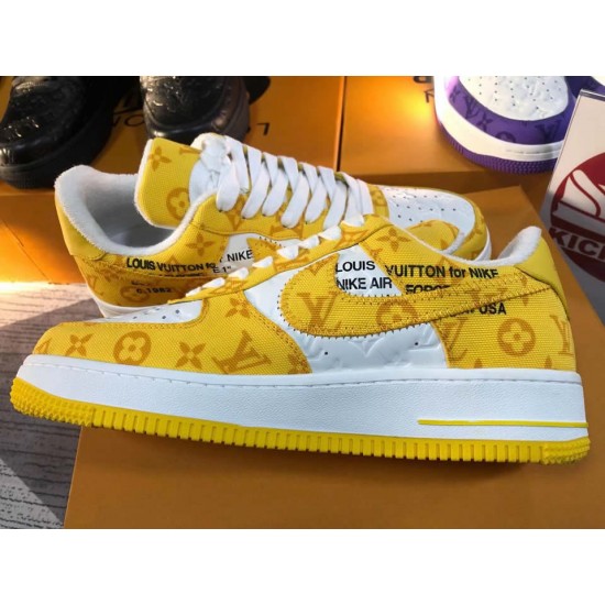 yellow louis vuitton air force 1