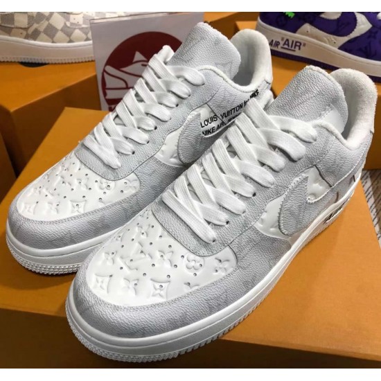 grey louis vuitton air force 1