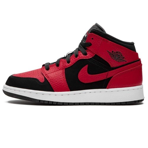 Nike Air Jordan 1 Mid GS Black Gym Red 554725 054 1 500x500