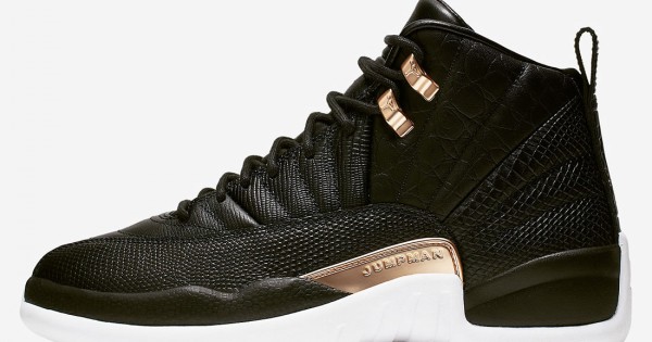 jordan 12 retro black white and gold