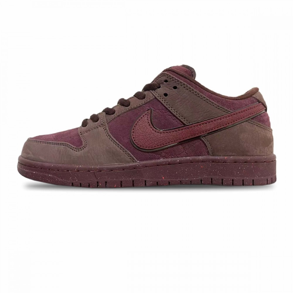 NIKE DUNK LOW PREMIUM SB 'CITY OF LOVE COLLECTION - BURGUNDY CRUSH ...