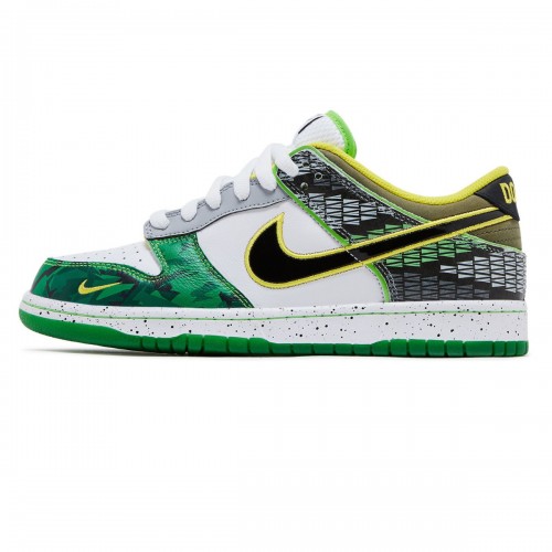 NIKE premium Dunk Low 'What the Duck - University of Oregon Away' PE 2024 HV1454-100