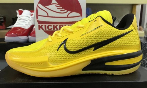 Nike Air Zoom GT Cut EP Yellow Black Brown CZ0175-701 Kickbulk colour-block sneaker shoes reviews Camera photos