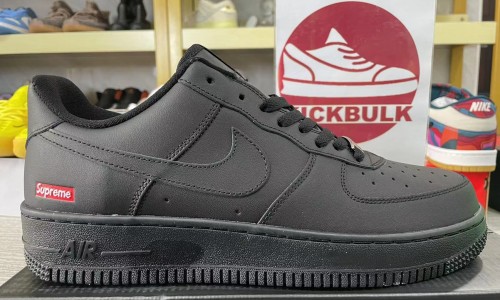Supreme X Nike and your running Low 'Box Logo - Black' CU9225-001 Kickbulk Sneaker Camera photos reviews