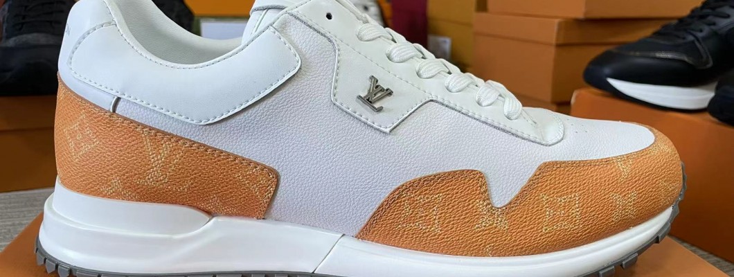 Louis Vuitton trainer white orange shoes kickbulk sneaker retail wholesale reviews