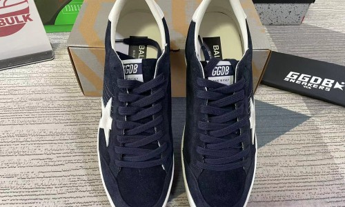 Golden Goose Ball Star dark blue suede with white leather star kickbulk sneakers