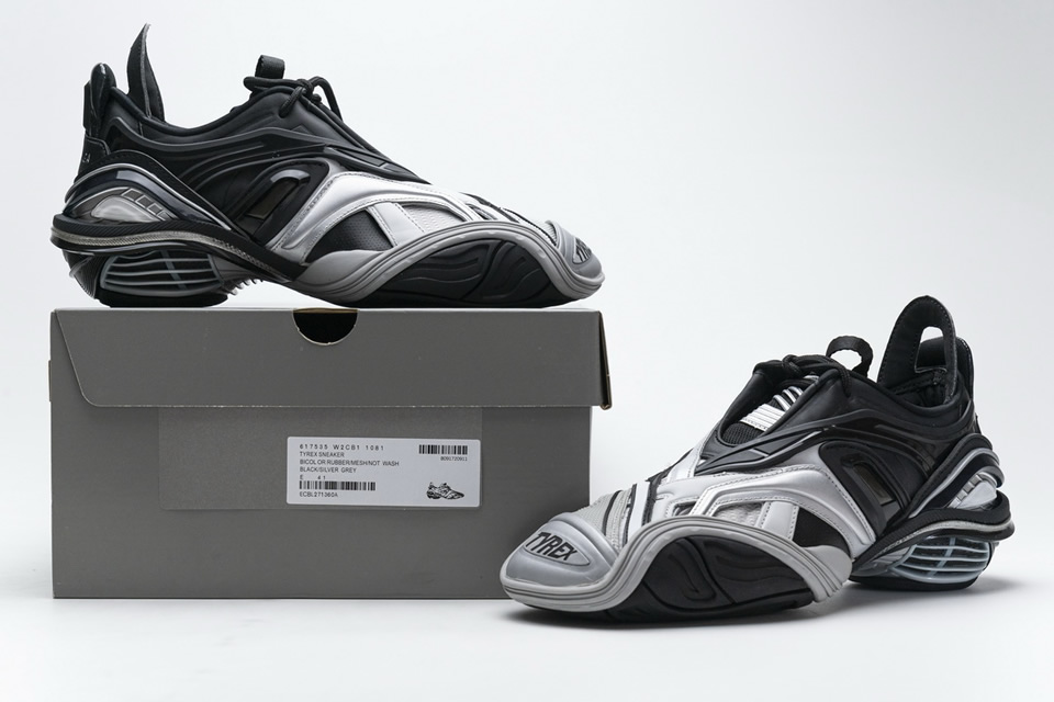 Balenciaga Tyrex 5.0 Sneaker Black Silver 4 - kickbulk.co