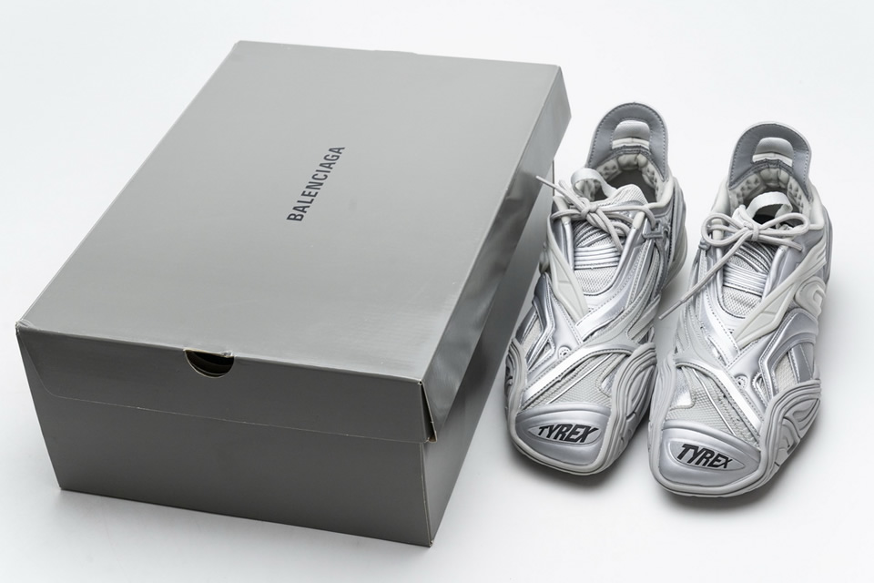 Balenciaga Tyrex 5.0 Sneaker Silver 7 - kickbulk.co