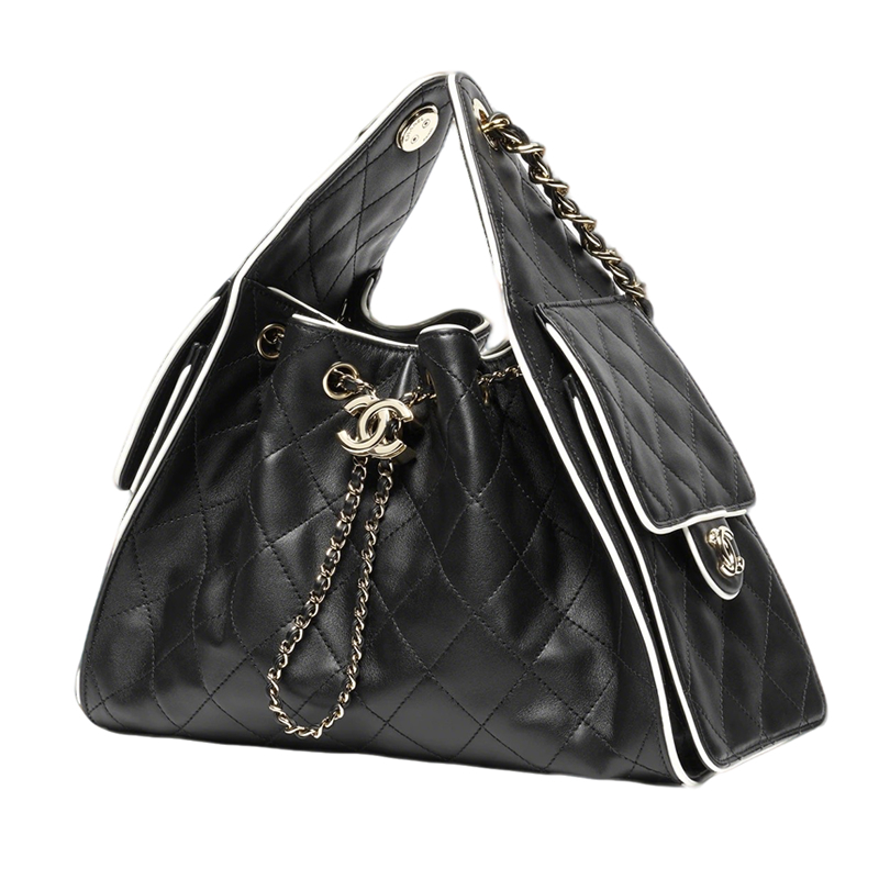Chanel 25 Small Handbag Black White2 - kickbulk.co