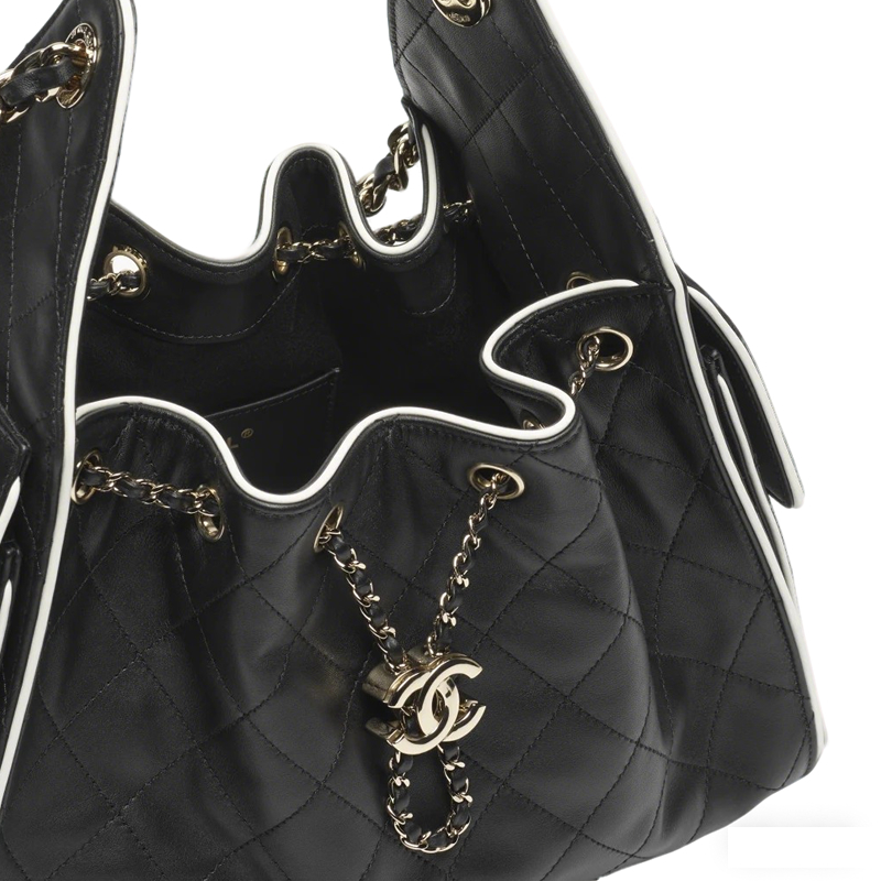 Chanel 25 Small Handbag Black White4 - kickbulk.co