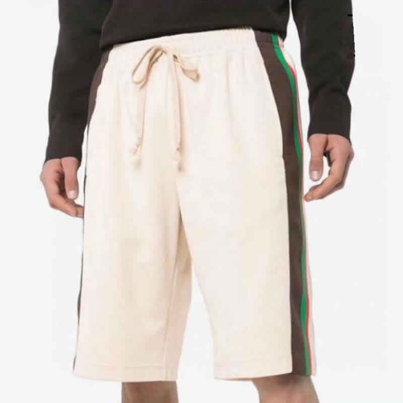 Gucci Red Green Webbing Shorts Apricot Color 4 - kickbulk.co