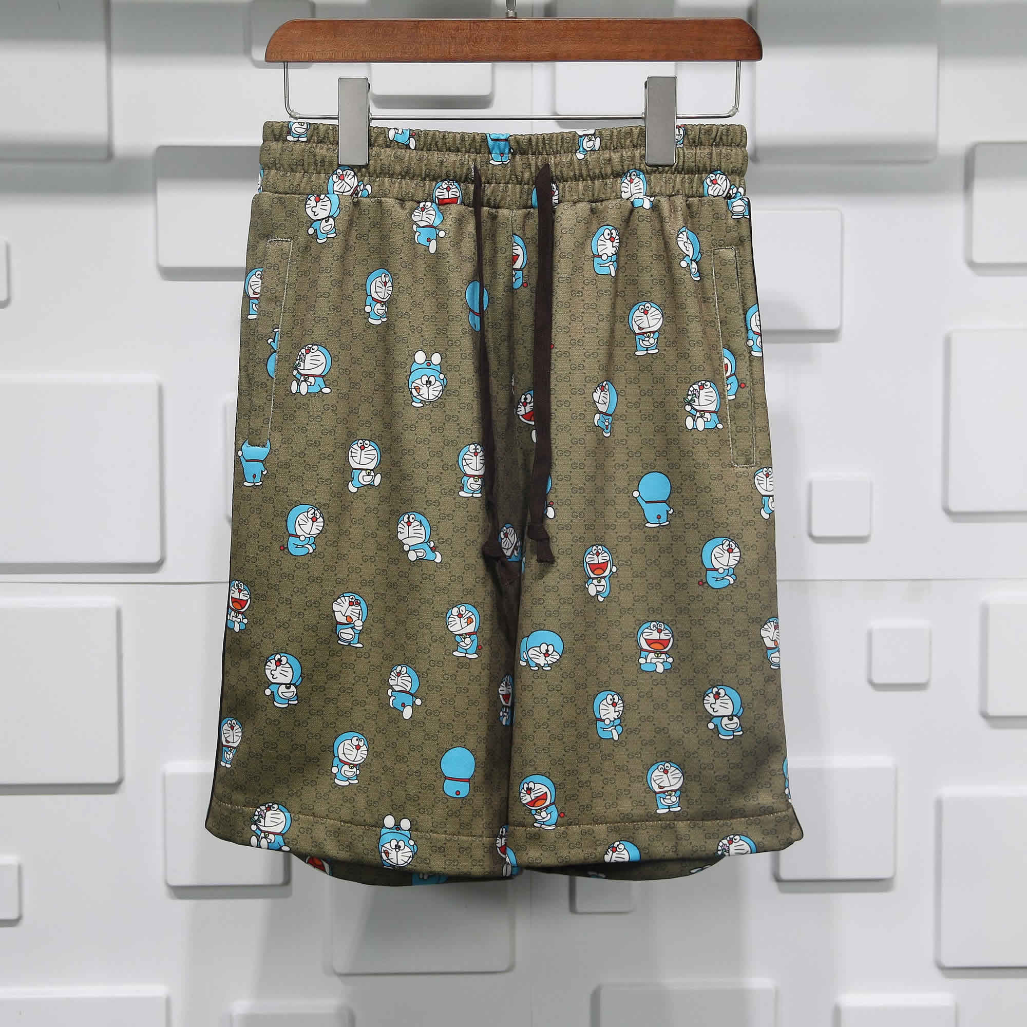 Gucci Doraemon X GG Silk Shorts in Natural for Men