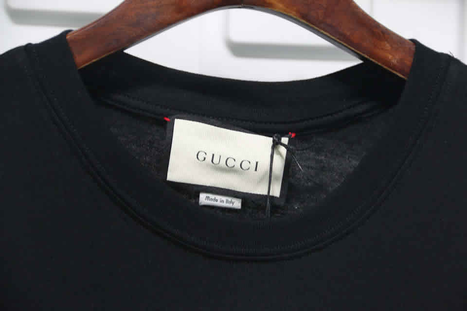 Gucci Black White Crossbar T Shirt Printing Pure Cotton 11 - kickbulk.co