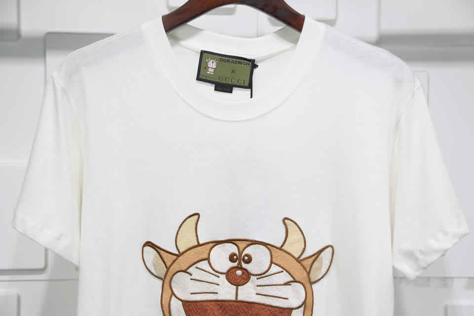 Gucci Doraemon T Shirt Embroidery Pure Cotton 9 - kickbulk.co