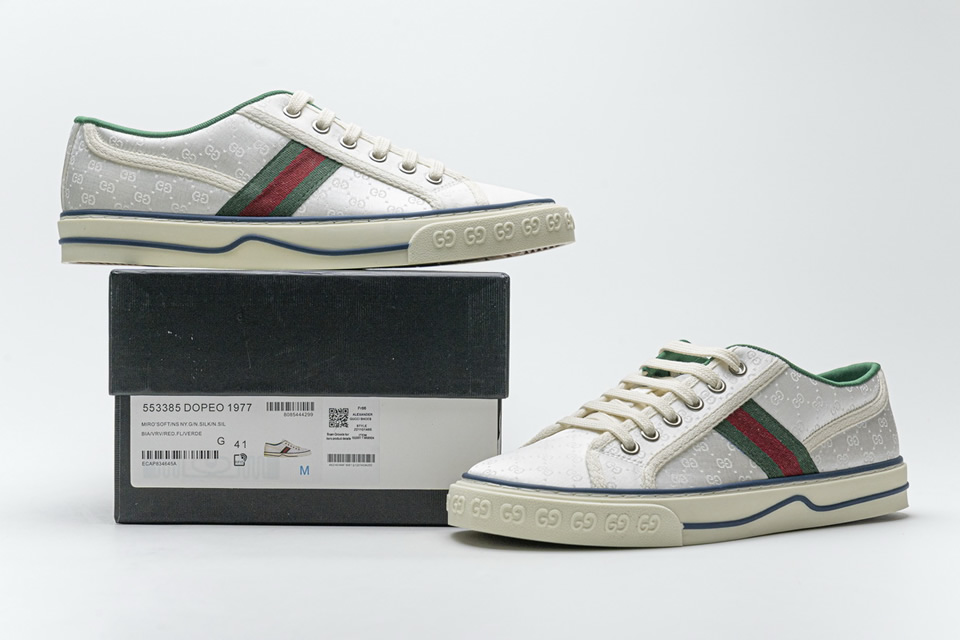 Gucci White Silk Sneakers 553385dopeo1977 7 - kickbulk.co