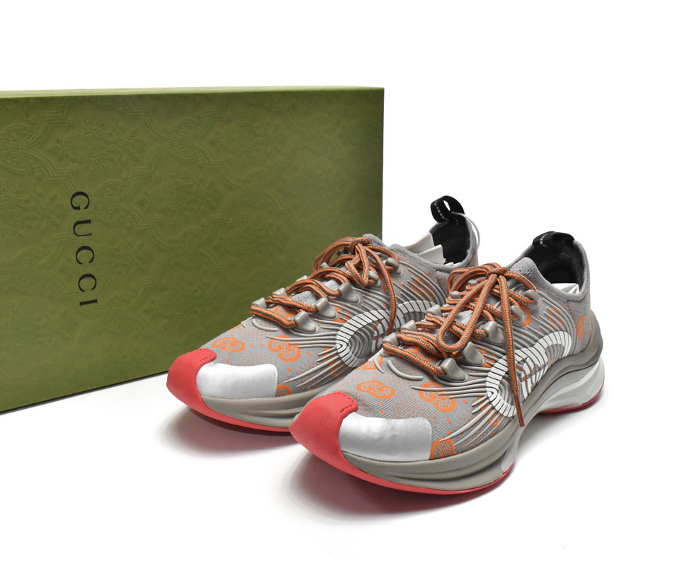 Gucci Run Sneakers Grey Red 680900 Uf310 1270 8 - kickbulk.co