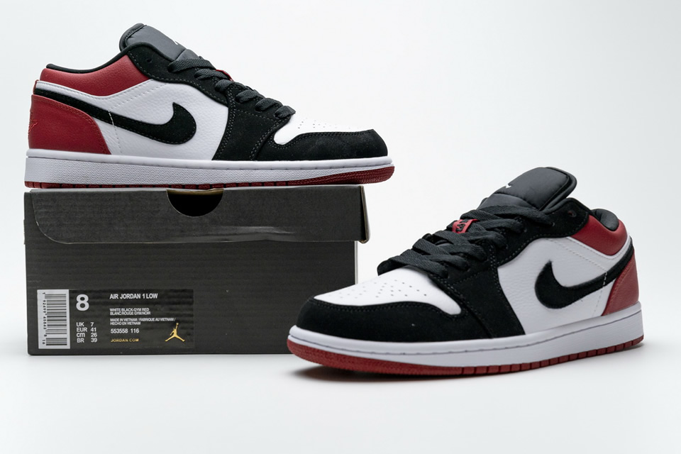 Nike Air Jordan 1 Low Black Toe 553558 116 3 - kickbulk.co