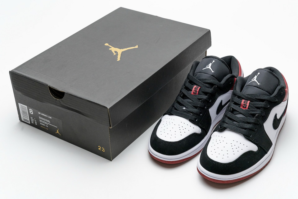 Nike Air Jordan 1 Low Black Toe 553558 116 6 - kickbulk.co