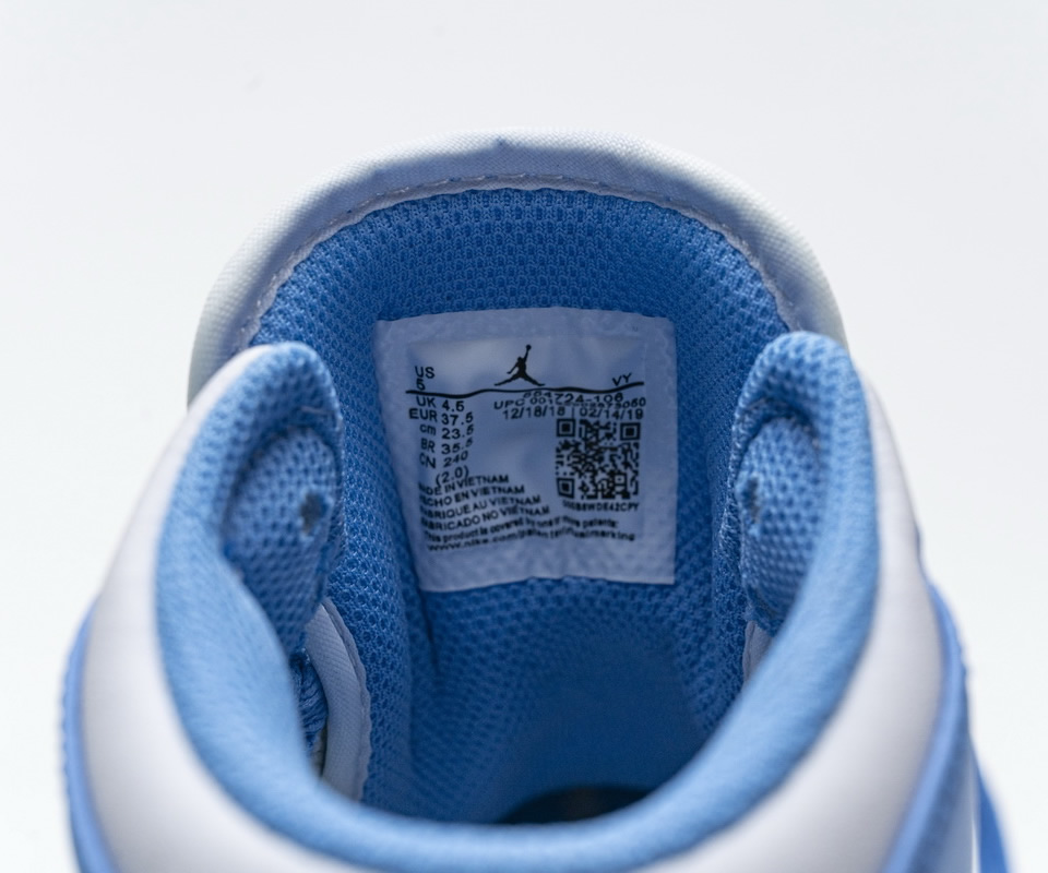 Nike Air Jordan 1 Retro Mid Unc University Blue 554724 106 18 - www.kickbulk.co