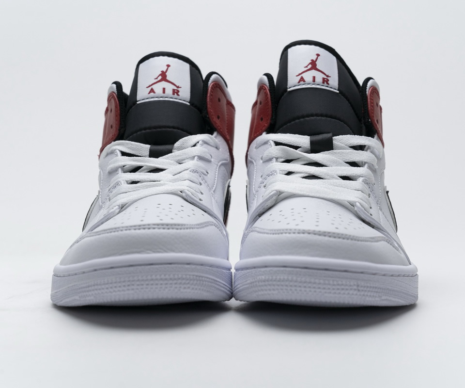 Nike Air Jordan 1 Mid White Black Gym Red 554724 116 6 - kickbulk.co
