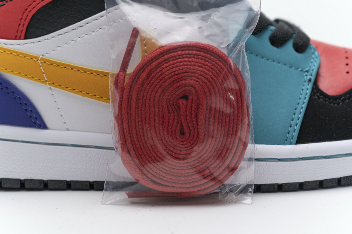 Nike Air Jordan 1 Mid Multi Color Bred Orange Mens Gs Shoes 554724 125 17 - kickbulk.co