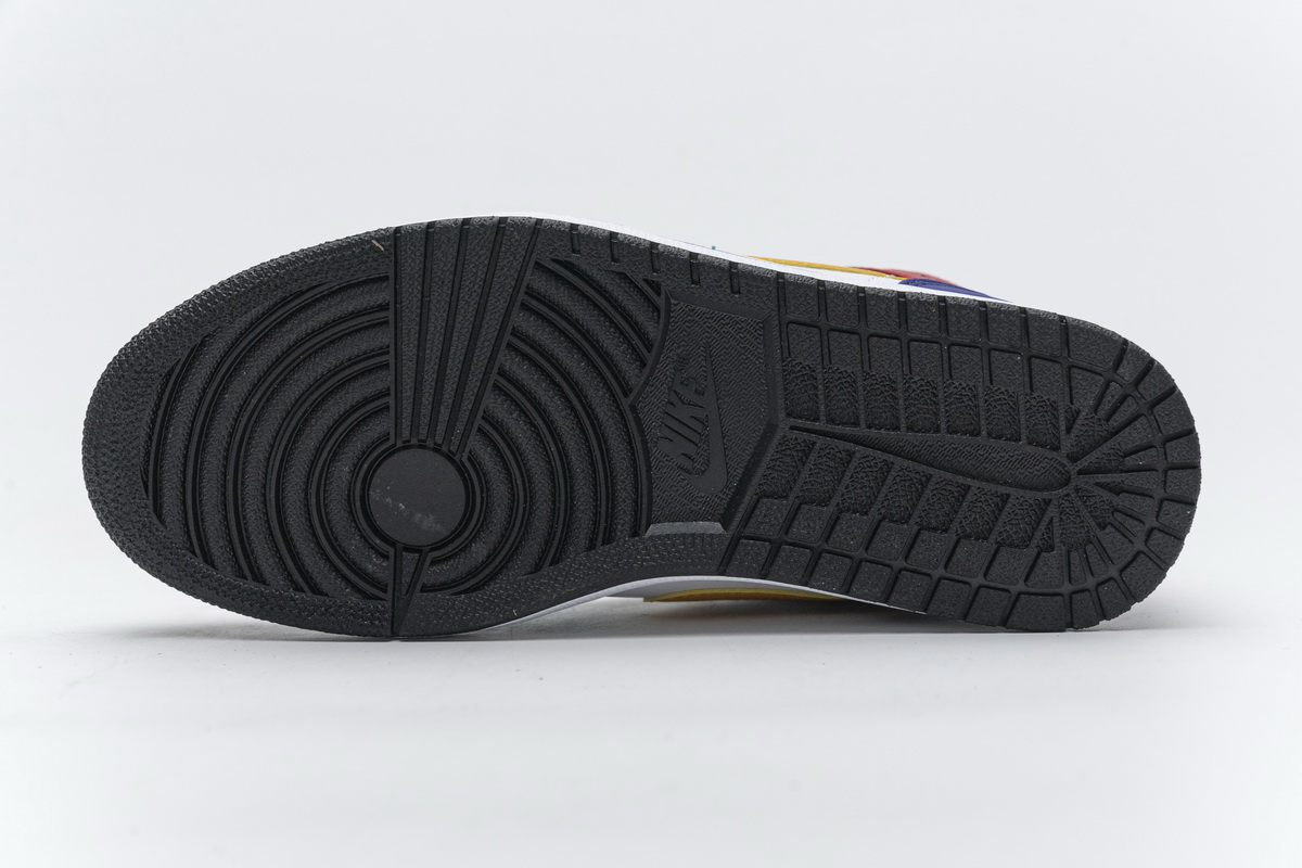 Nike Air Jordan 1 Mid Multi Color Bred Orange Mens Gs Shoes 554724 125 7 - kickbulk.co