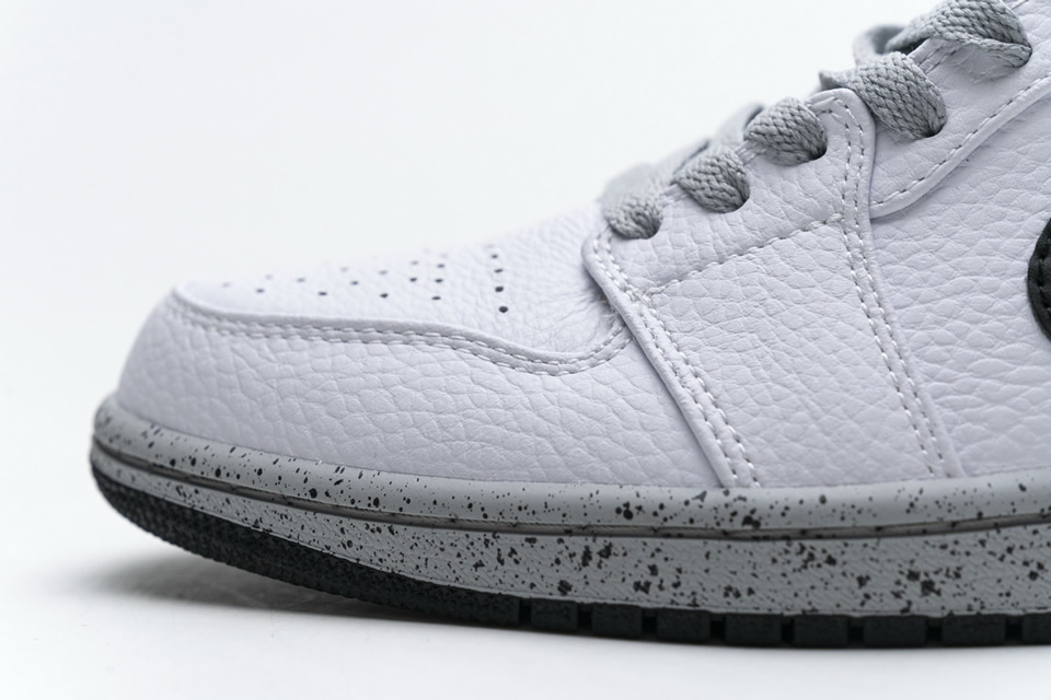 Nike Air Jordan 1 Mid Gs White Cement 554725 115 13 - kickbulk.co