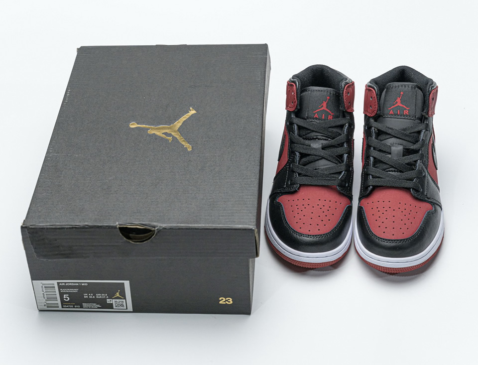 Nike Air Jordan 1 Mid Banned Gym Red Black 554725 610 7 - kickbulk.co