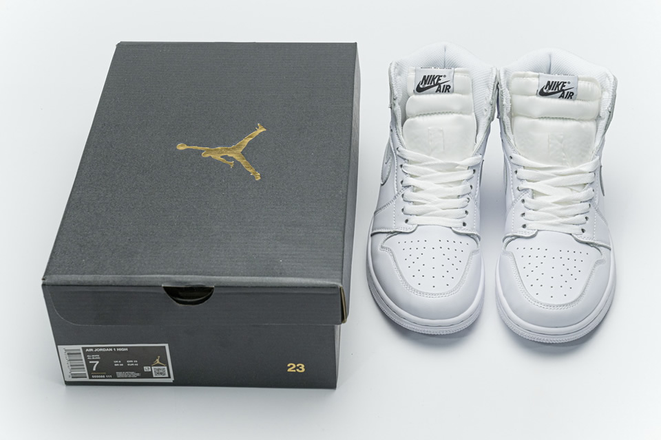 Nike Air Jordan 1 High All White 555088 111 7 - kickbulk.co