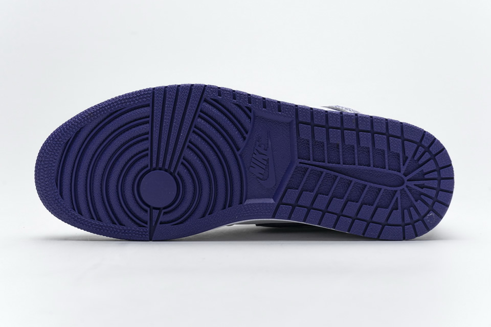 Nike Air Jordan 1 Retro High Og White Purple 555088 115 9 - kickbulk.co