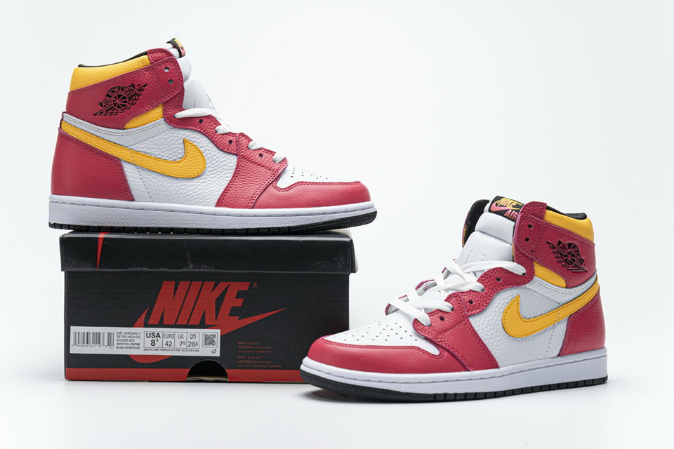 Nike Air Jordan 1 High Og Light Fusion Red 555088 603 3 - www.kickbulk.co