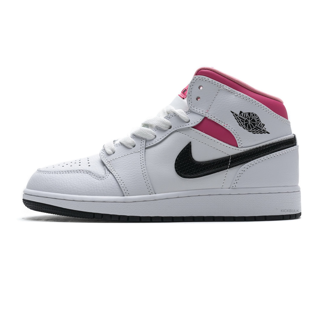 Nike Air Jordan 1 Mid White Black Hyper Pink 555112 106 1 - kickbulk.co