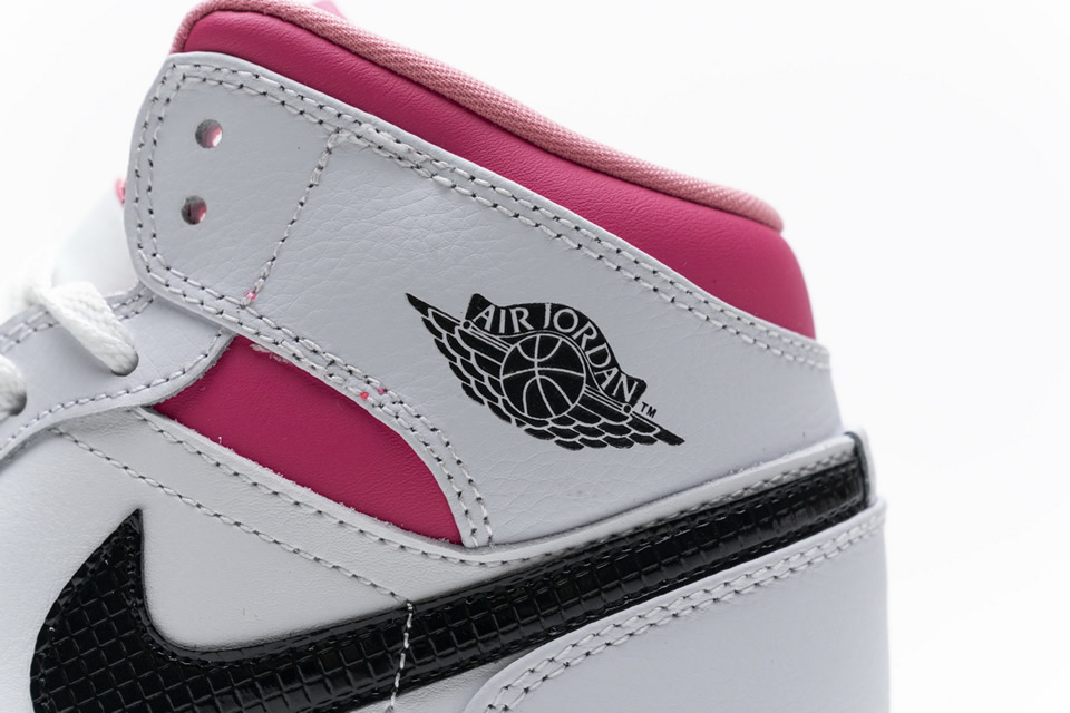 Nike Air Jordan 1 Mid White Black Hyper Pink 555112 106 16 - kickbulk.co