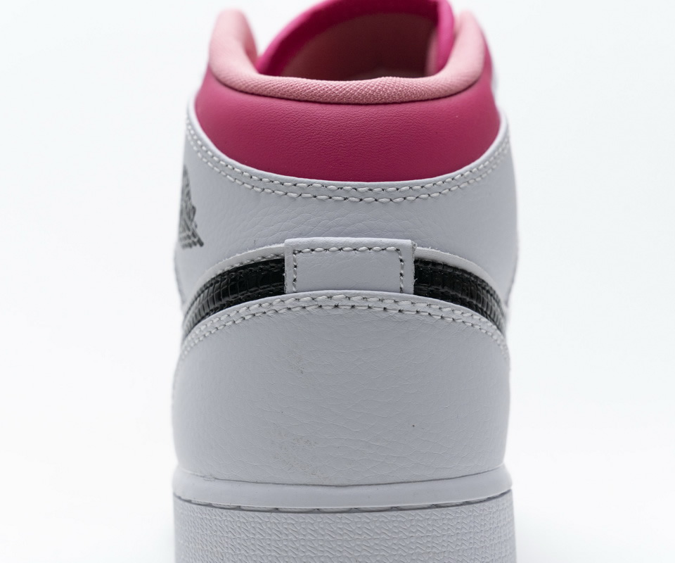 Nike Air Jordan 1 Mid White Black Hyper Pink 555112 106 17 - kickbulk.co