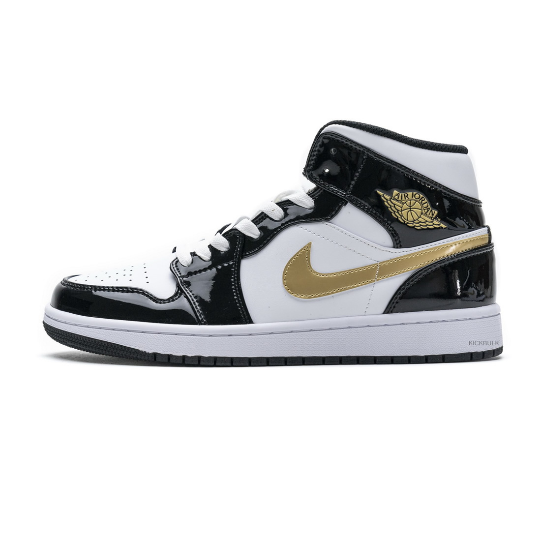 Nike Air Jordan 1 Mid Gold Patent Leather 852542 007 1 - kickbulk.co