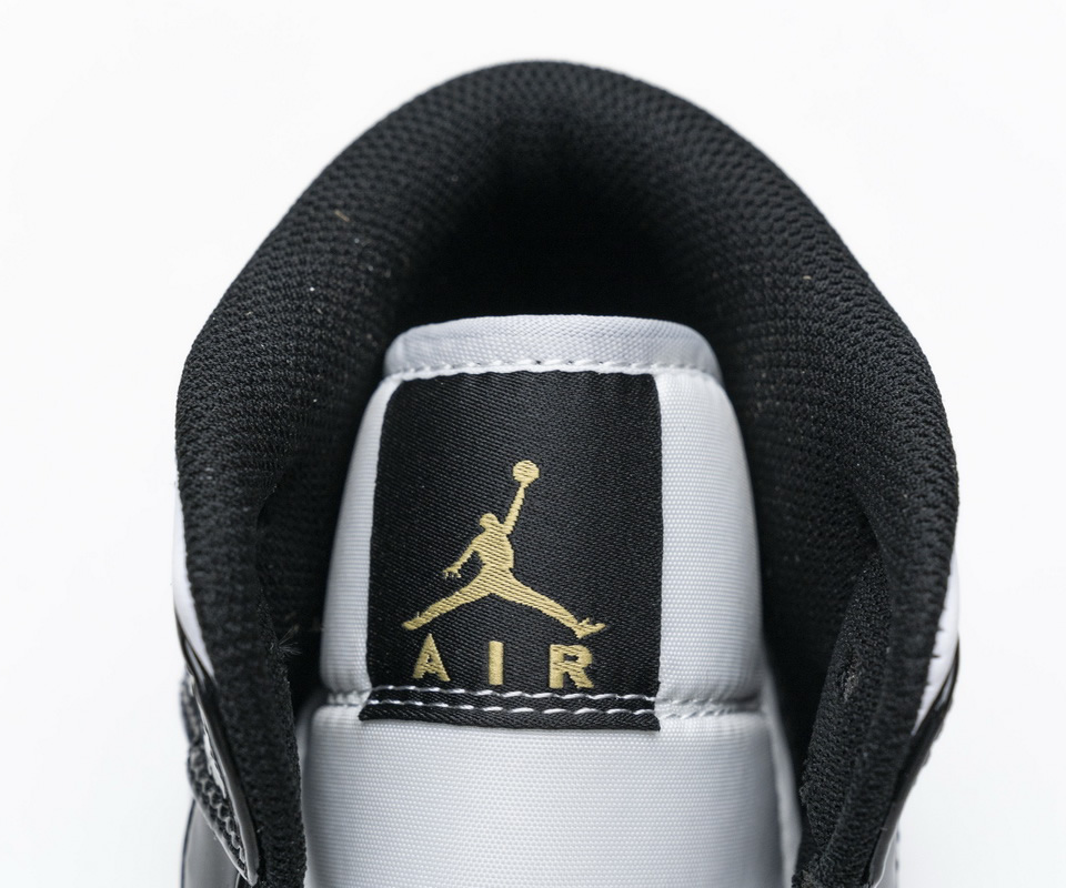 Nike Air Jordan 1 Mid Gold Patent Leather 852542 007 10 - kickbulk.co