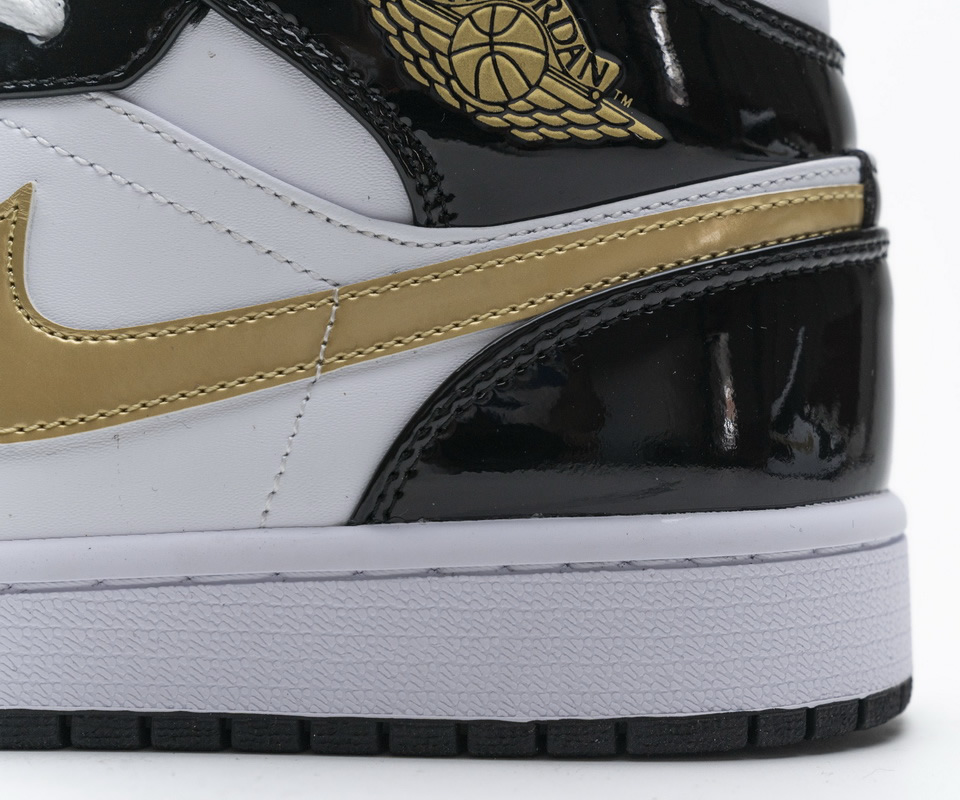 Nike Air Jordan 1 Mid Gold Patent Leather 852542 007 15 - kickbulk.co