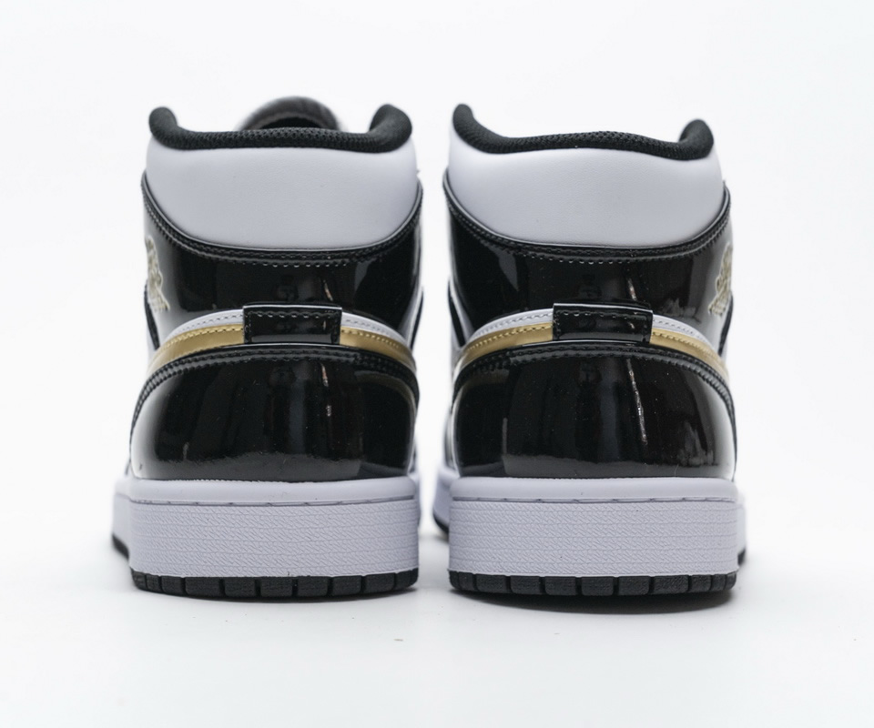 Nike Air Jordan 1 Mid Gold Patent Leather 852542 007 7 - kickbulk.co