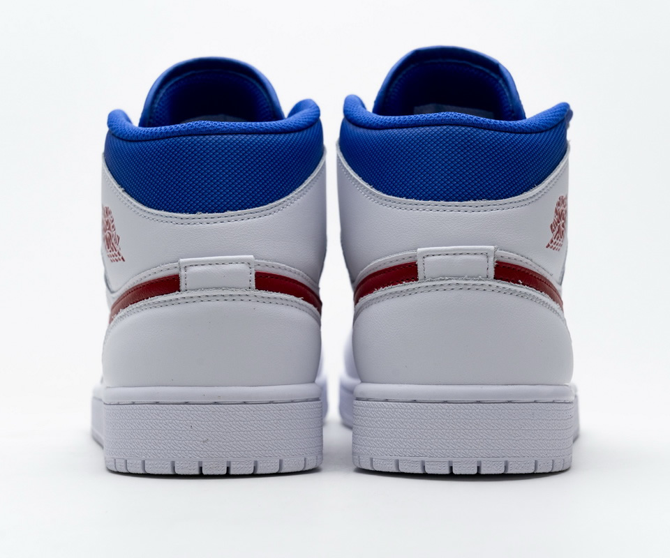 Nike Air Jordan 1 Mid Se White Blue Red Bq6472 164 7 - kickbulk.co