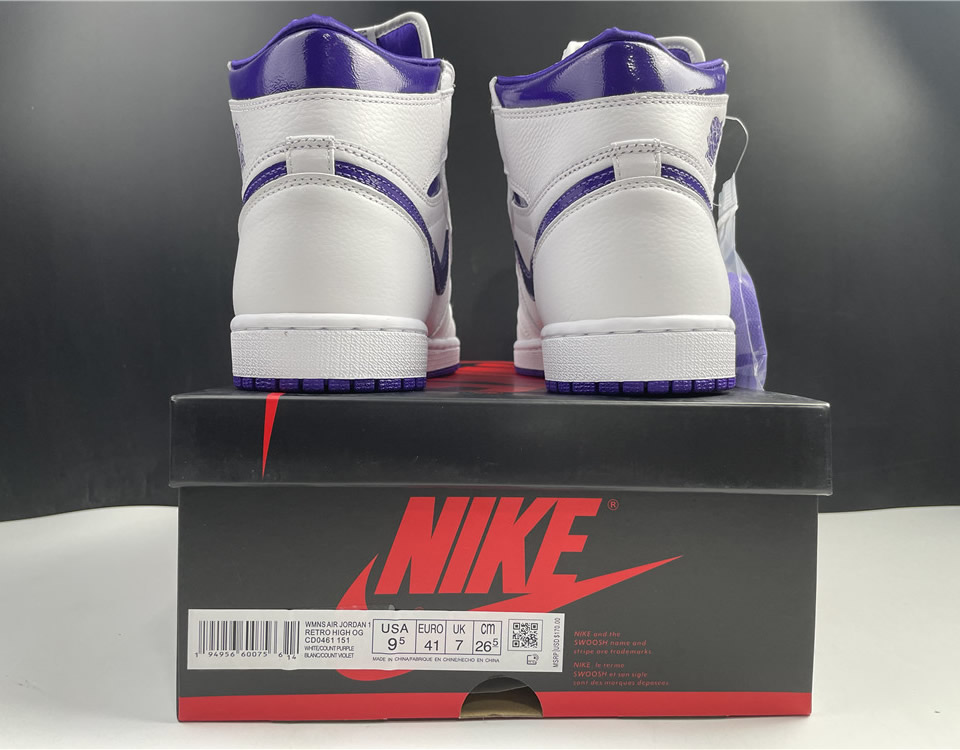 Nike Air Jordan 1 High Og Wmns Court Purple Cd0461 151 21 - kickbulk.co