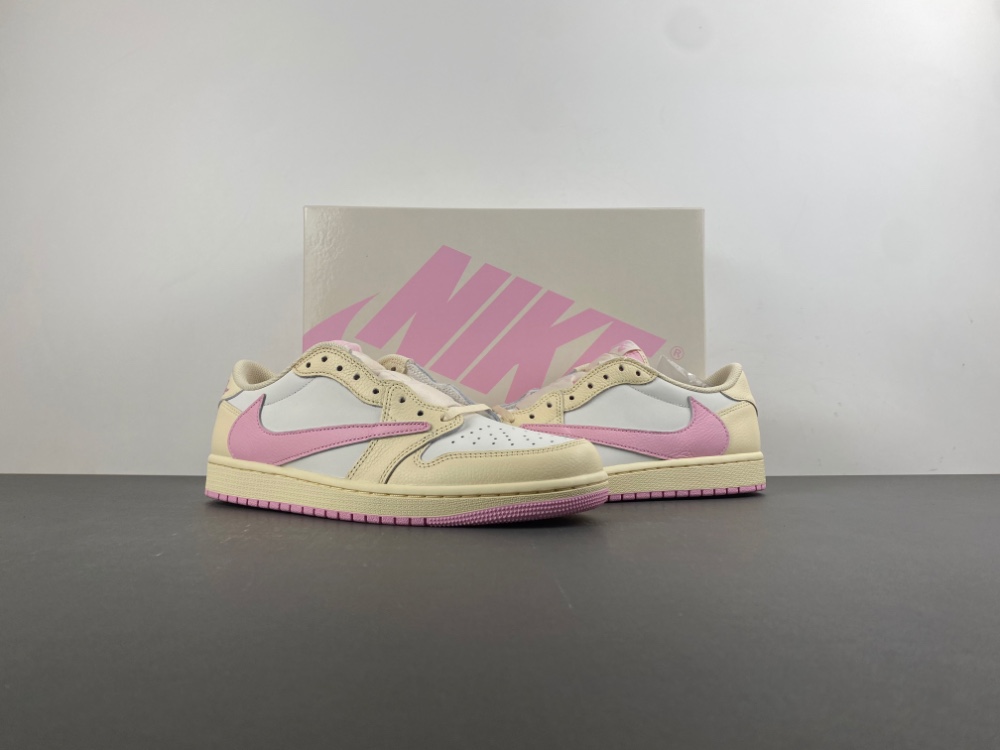 Travis Scott Jordan 1 Retro Low Og Muslin Pink Iq7604 100 10 - kickbulk.co