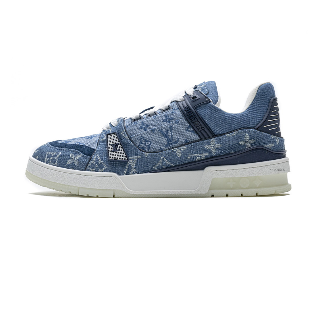 Louis Vuitton Blue Denim Trainer Sneaker 1 - kickbulk.co