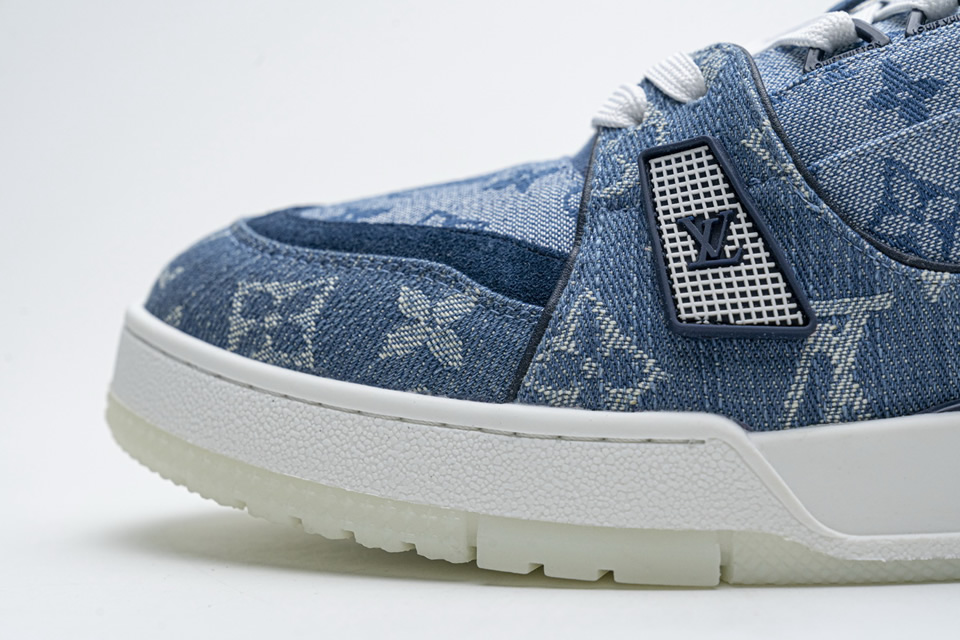 Louis Vuitton Blue Denim Trainer Sneaker 13 - kickbulk.co