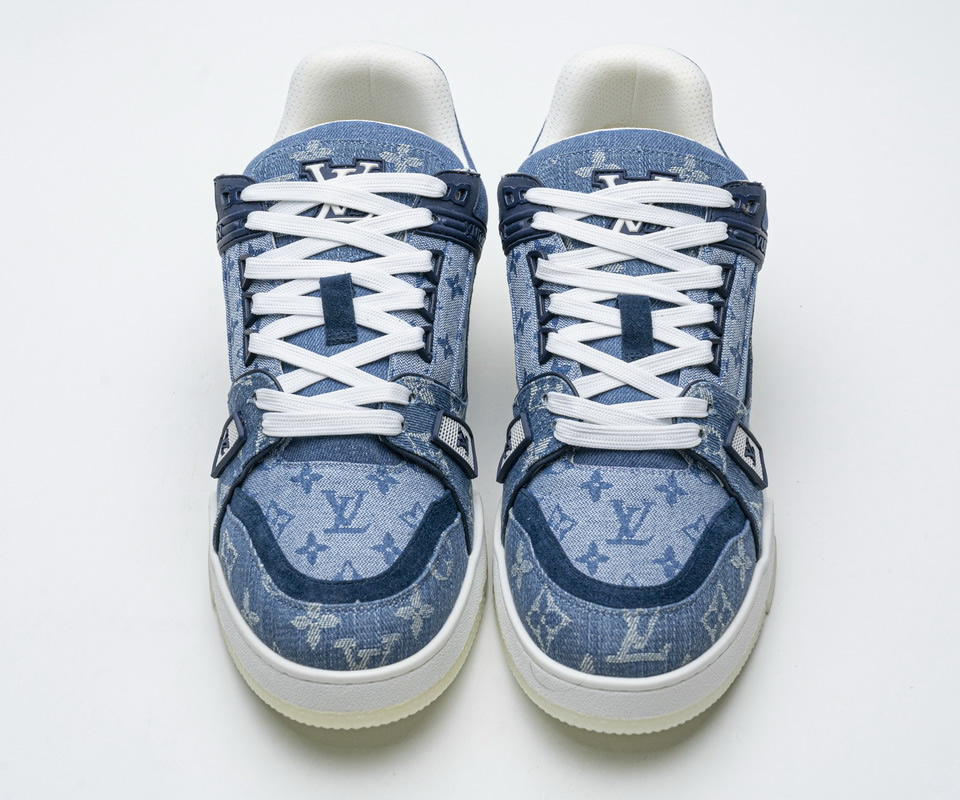 Louis Vuitton Blue Denim Trainer Sneaker 2 - kickbulk.co