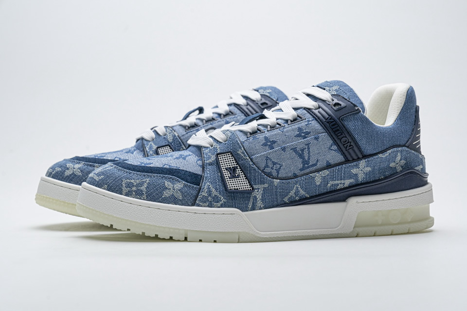 Louis Vuitton Blue Denim Trainer Sneaker 5 - kickbulk.co